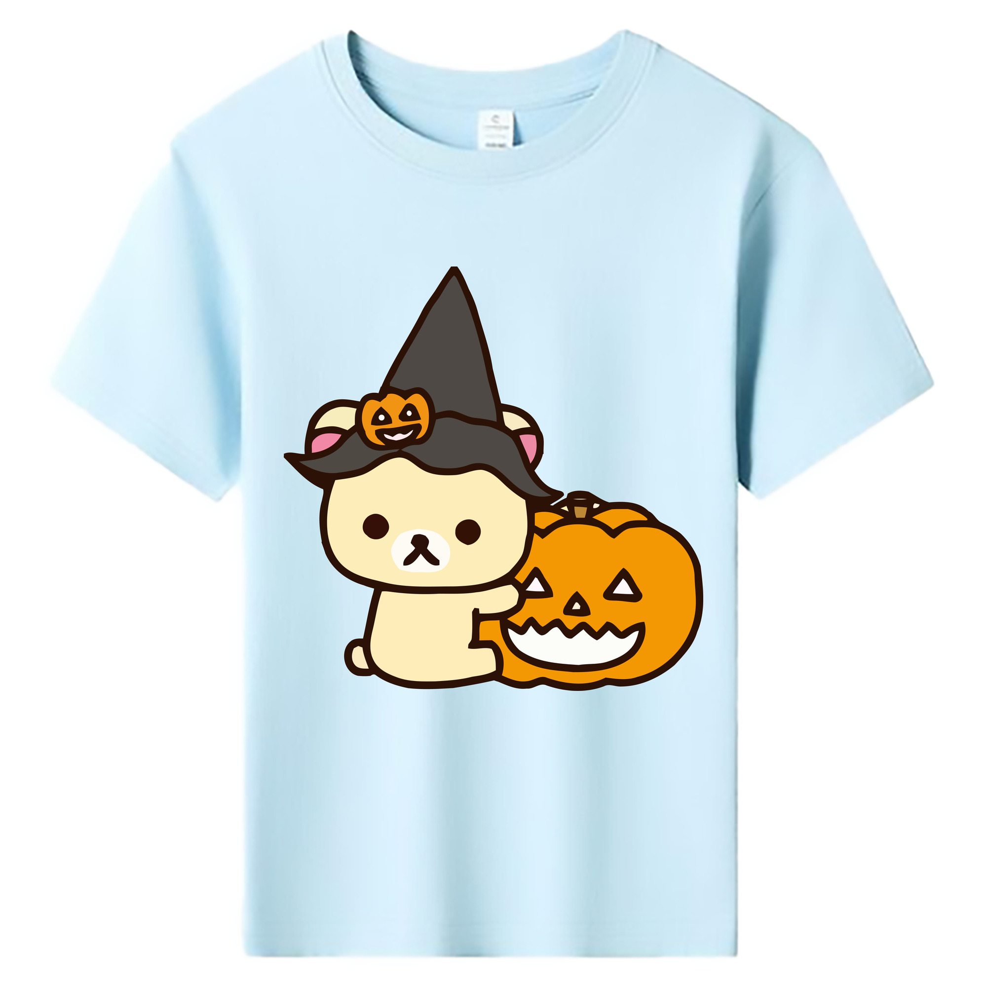 （画像用） リラックマ リラックマ キイロイトリ Rilakkuma Korilakkuma Kiiroitori 綿100％キッズTシャツ（フロントプリント）
